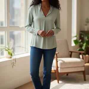 Tyler Boe EUC Sage Green Long SleeveTop Sz. XS